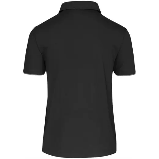 Mens Delta Golf Shirt Black Back